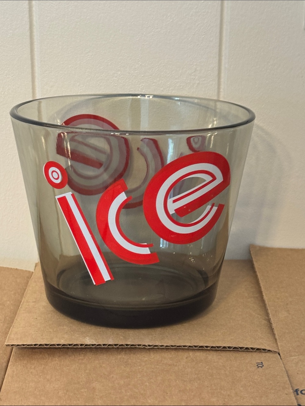 glass ice bucket bowl